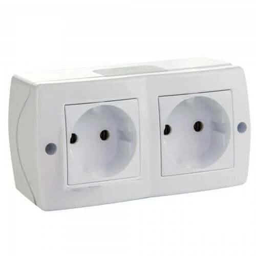 Розетка Mono Electric  2-а б/з OCTANS IP 20 104-010106-121