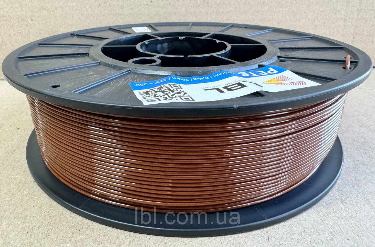 PETG (CoPET) пластик для 3D принтера 0.800 кг / 260 м / 1.75 мм / Коричневий
