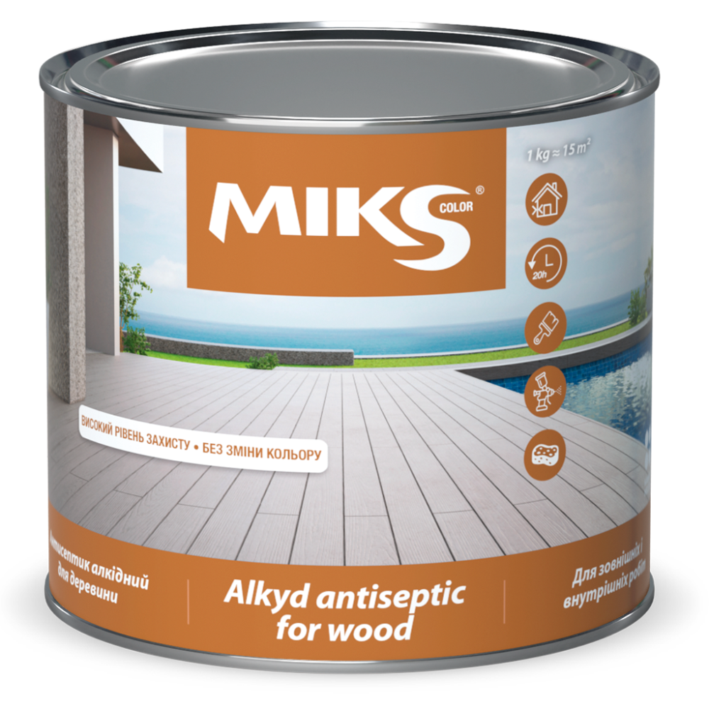 Антисептик для деревини алкідний MIKS 0,7кг