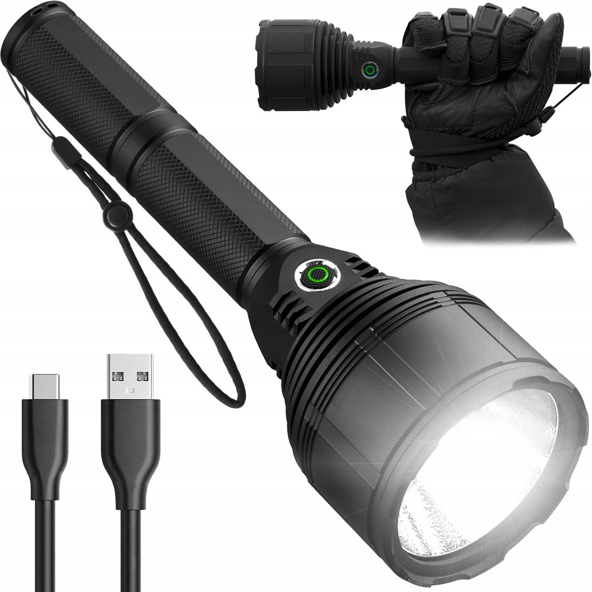 Класичний фонар Vayox 3000 Lm Led з акумулятором Usb-c Ipx6 Xhp90 30w 3000lm Pro