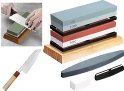 Точило Anytech двостороннє водний каміння для заточування ножів набір 400/1000 і 3000/8000