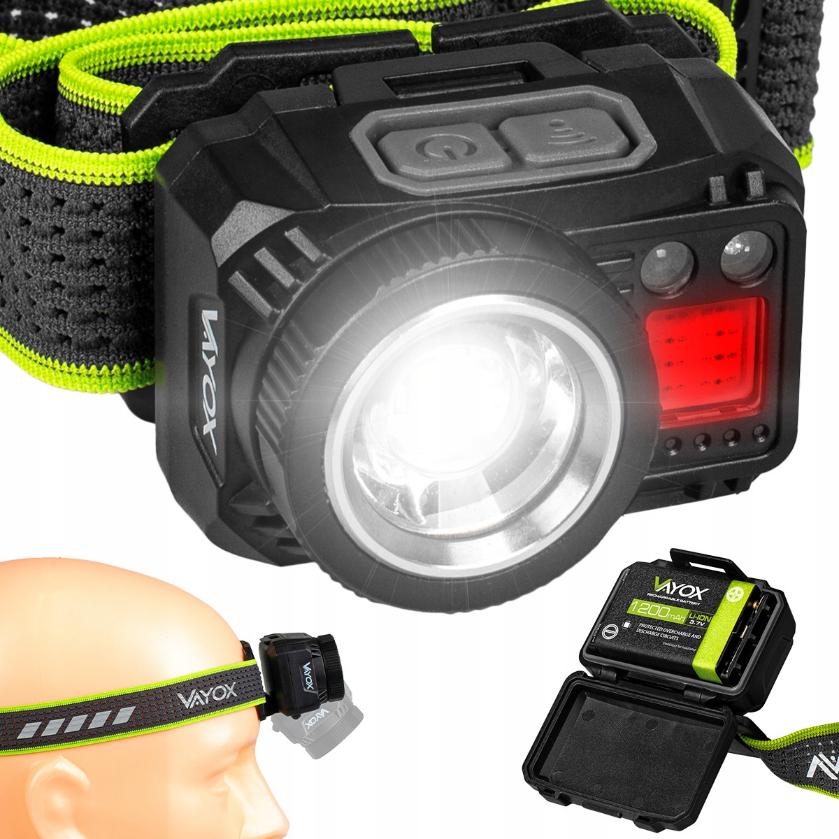 Чолний фонар Led з аккумулятором потужний зі збільшенням (zoom) Usb 500lm Pro Vayox