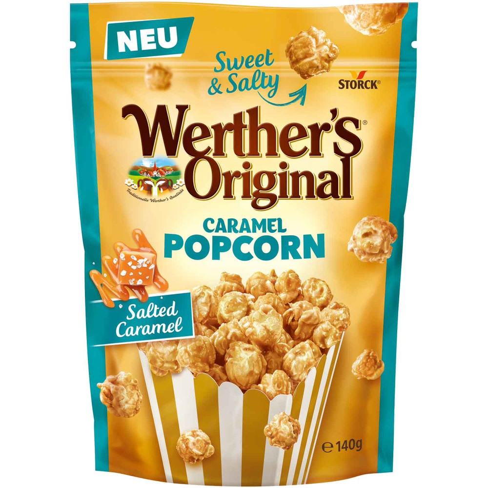 Werther's Original Caramel Popcorn Salted Caramel Солона карамель 140g, фото 1