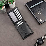 Чоловічий портфель з натуральної шкіри чорний Sm-901gbl маленький чоловічий шкіряний противокрадіжний з Rfid захистом для, фото 3