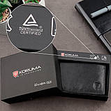 Чоловічий портфель з натуральної шкіри чорний Sm-901gbl маленький чоловічий шкіряний противокрадіжний з Rfid захистом для, фото 4