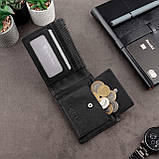 Чоловічий портфель з натуральної шкіри чорний Sm-901gbl маленький чоловічий шкіряний противокрадіжний з Rfid захистом для, фото 7