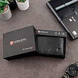 Чоловічий портфель з натуральної шкіри чорний Sm-901gbl маленький чоловічий шкіряний противокрадіжний з Rfid захистом для, фото 8