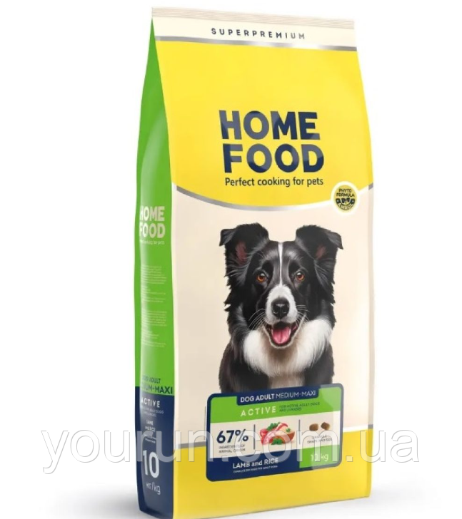 Home Food - беззерновой сухий корм для дорослих собак середніх та великих порід (Ягня/Рис)10кг, фото 1