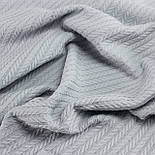 Лоскуток. Бавовняне полотно "Косичка" колір світло-сірий (платина) 230 см No QRG-28, 39*230 см, фото 4