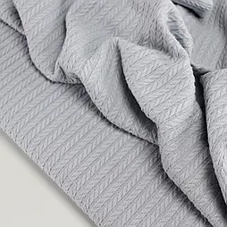 Бавовняне полотно "Косичка" колір світло-сірий (платина) 230 см  № QRG-28