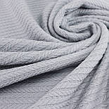 Лоскуток. Бавовняне полотно "Косичка" колір світло-сірий (платина) 230 см No QRG-28, 39*230 см, фото 5
