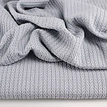 Лоскуток. Бавовняне полотно "Косичка" колір світло-сірий (платина) 230 см No QRG-28, 39*230 см, фото 6