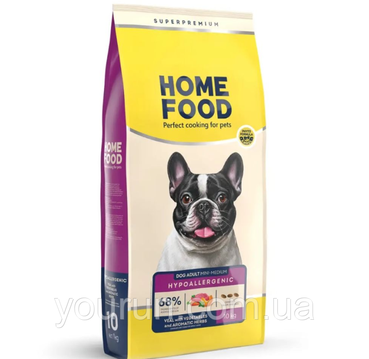 Home Food (Хом Фуд) - сухий корм для дорослих собак (Телятина з Овочами і Запашними Травами) 10кг