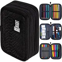 Розкладний триповерховий пенал St.right з обладнанням "шкіра змії" блискучий вузор змії