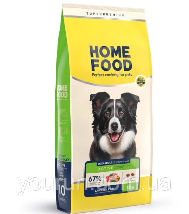 Home Food - беззерновой сухий корм для дорослих собак середніх та великих порід (Ягня/Рис) 1.6 кг
