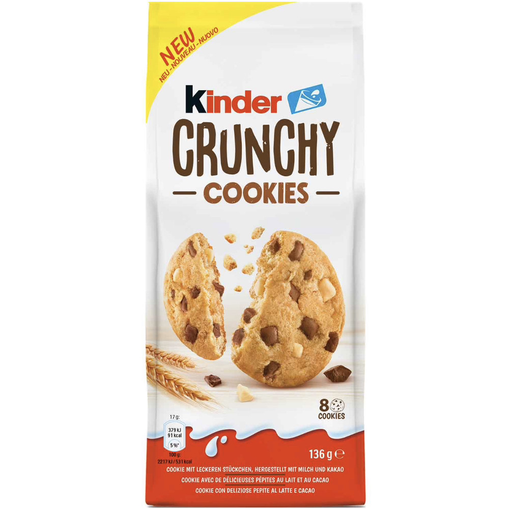 Пічово Kinder Crunchy Cookies 136g, фото 1