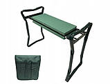 Туристичне стільце без спинки Magma 5908291605322 відтінки зеленого складне садове табуретка молитовник сидіння для саду 3 в 1 +, фото 2