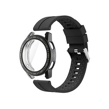 Комплект для годинника Xiaomi Watch S3 чорний (чохол + силіконовий ремінець 22 мм)