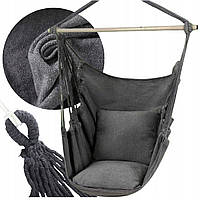 Бразильське крісло Springos 100 см 150 кг гамак-гойдалка підвісне крісло з 2 подушками