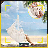 Бразильське крісло висячий стілець гойдалка гамак для саду на балкон в стилі бохо, фото 10