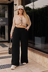 Теплі жіночі штани палаццо "Gait" | Батал