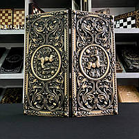 Нарди дерев'яні ручної роботи Стрілець 50×23см подарункові, фото 4