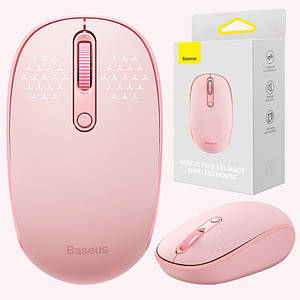 Бездротова мишка Baseus F01B Tri-Mode Wireless Mouse 2.4G/BT1+BT2 800-1200-1600dpi, рожевий