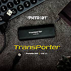 Зовнішній SSD накопичувач USB 2TB Patriot Transporter Black (PTP2TBPEC), фото 5