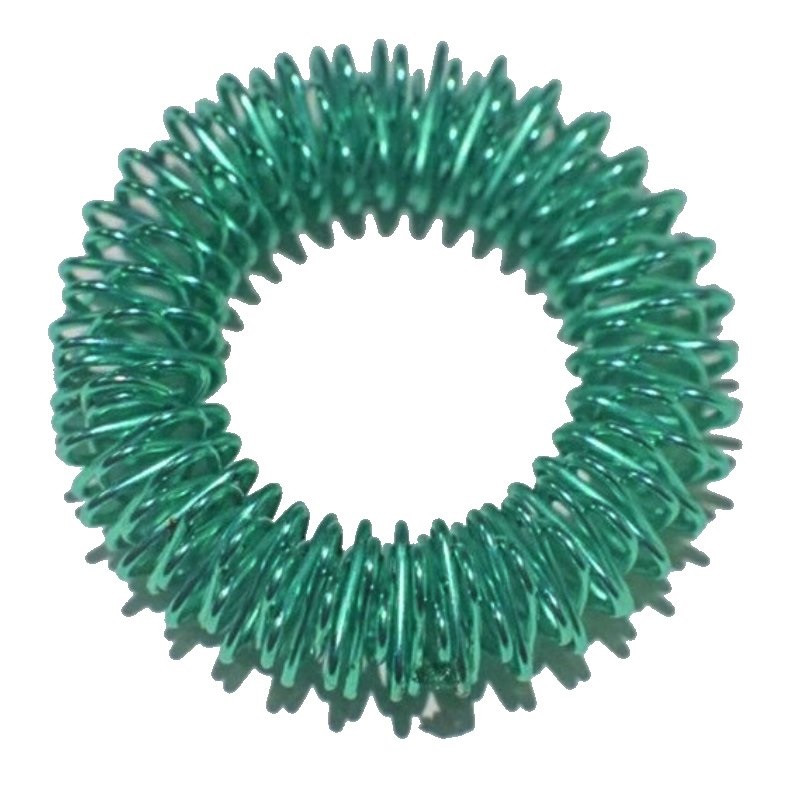 Масажер пружинний Су Джок  терапія для пальців, 2.5 см, зелений