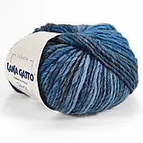 Пряжа Lana Gatto Davos/Давос, синьо-блакитний мікс 30514, фото 3