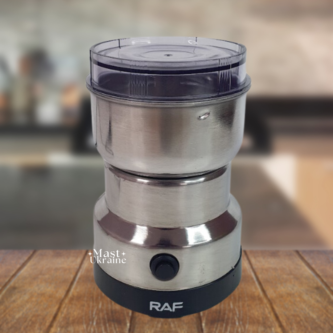 Потужна електрична кавомолка RAF із нержавіючої сталі RAF-7113, фото 1