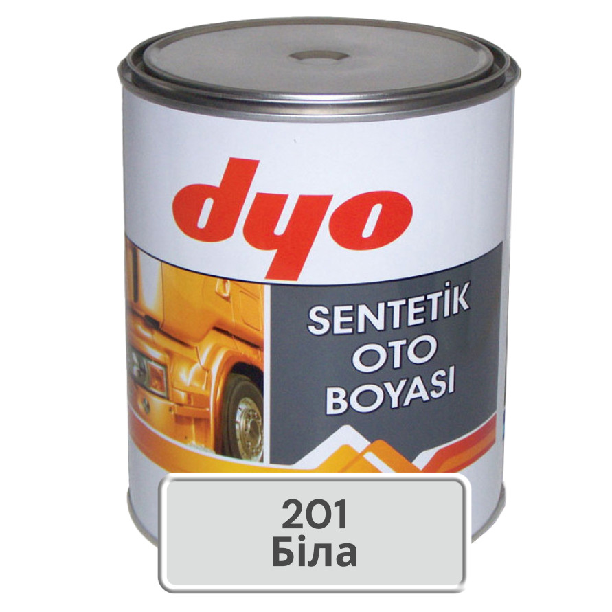 201 Біла алкідна автофарба Dyo 1 кг (без затверджувача), фото 1