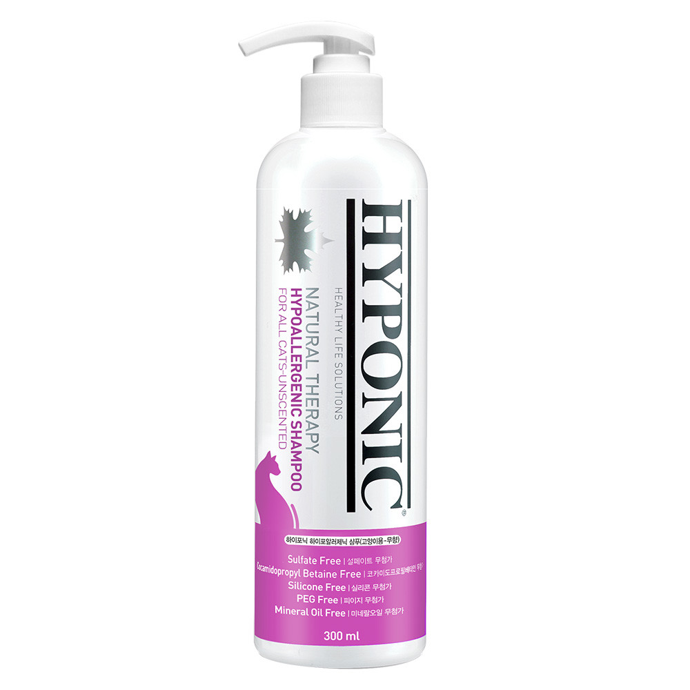 Гіпоалергенний шампунь для котів Hyponic Hypoallergenic 300 мл мл (без аромату), фото 1