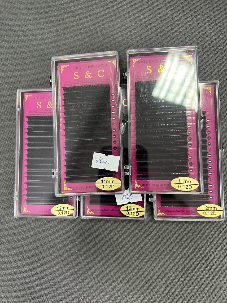 Вії чорні S&C (5 пачок)