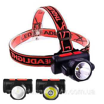 Налобний ліхтарик 4SMD+XPE, від USB, BL 2001 / Світлодіодний ліхтар на голову / Акумуляторний ліхтар