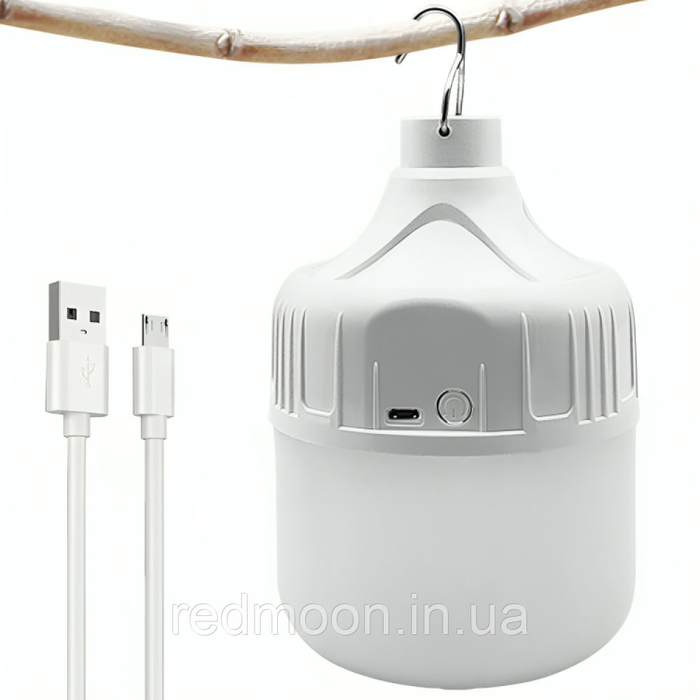Акумуляторна лампа для кемпінгу з гачком 5Вт, USB, HY-701 / Кемпінговий ліхтар акумуляторний