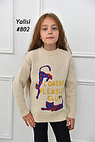 Светр дитячий альпака, на дівчинку Котик р 110-150