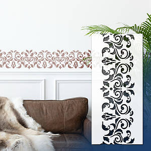 Трафарет для фарбування багаторазовий, візерунок 20 х 65 см (для кола діаметром 50 см), пластиковий (230х650)