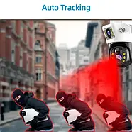 Вулична 4G камера відеоспостереження із сонячною панеллю PTZ V36-4G V380 4Мп, фото 2