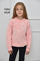 Светр дитячий альпака, на дівчинку Метелик  р 110-150