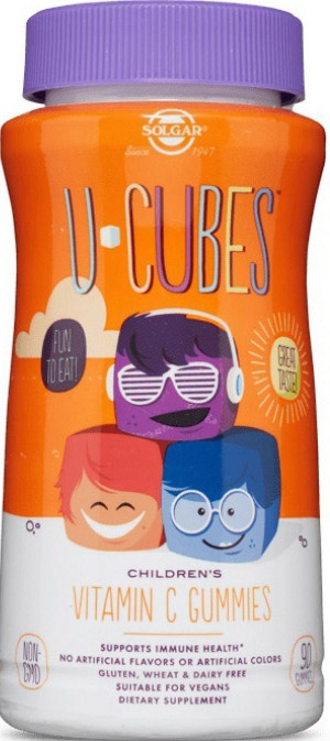 Вітамін С для дітей Solgar U-Cubes Children's Vitamin C 90 жувальних таблеток