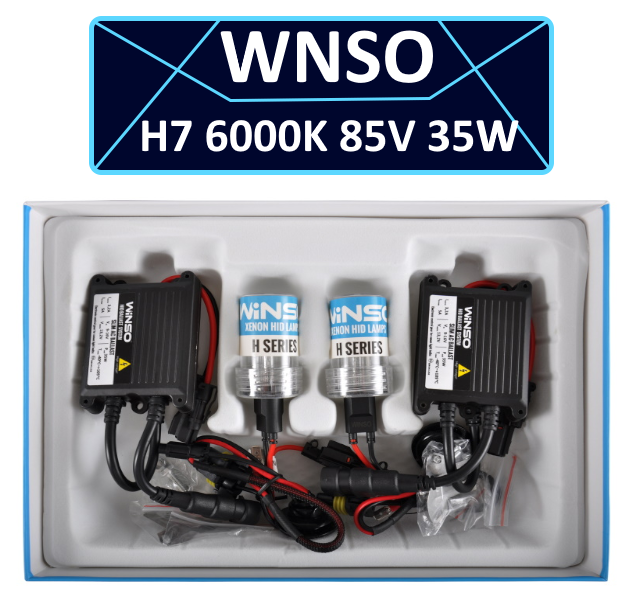 Повний комплект автомобільного ксенона WINSO XENON SET H7 6000K лампочки+блоки