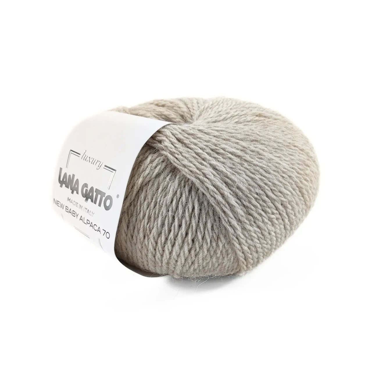 Пряжа Lana Gatto New Baby Alpaca 70/Нью Бебі Альпака 70, мушля 30177