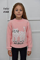 Светр дитячий альпака, на дівчинку Кіт  р 110-150