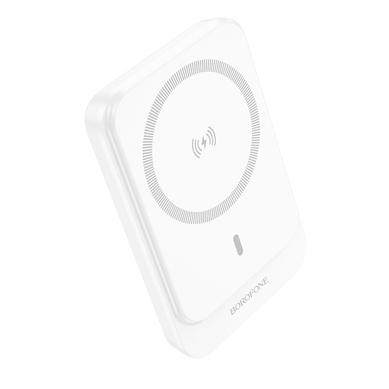 Павербанк повербанк зі швидкою 20W та безпровідною зарядкою MagSafe BOROFONE BJ63A |PD20W/15W, 10000mAh| Білий, фото 1
