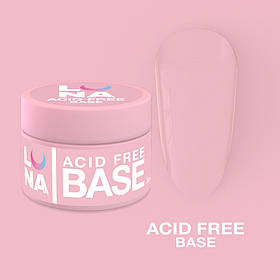 Безкислотна база LUNAMoon Acid Free Base для нігтів (прозора), 30 мл.
