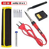SolderXpert 80W 10 in 1: Набір для професійної пайки - 80 Вт - red
