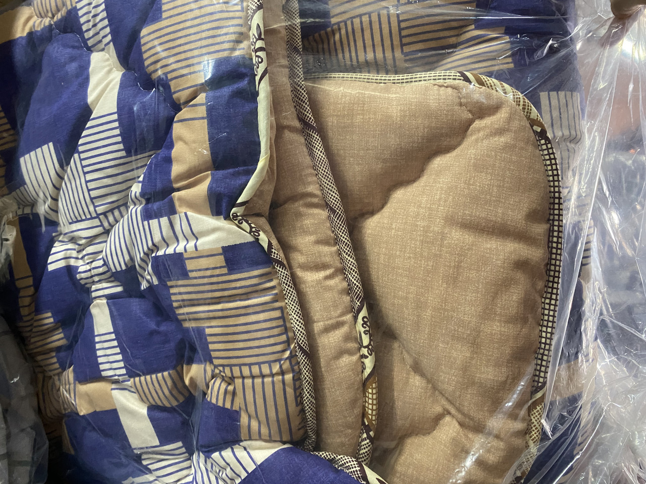 Ковдра зимовий вовняне ОДА Двоспальне 175x215 Овеча шерсть, чохол: 100% бавовна Вовняна ковдра ODA, фото 1