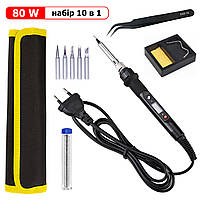 SolderXpert 80W 10 in 1: Набір для професійної пайки - 80 Вт - black