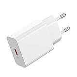 Мережевий Зарядний Пристрій XO L126 1USB-C PD/QC 20W Колір Білий, фото 4